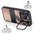 Rose Gold and Black Marble iPhone 14 Pro Kickstand Case